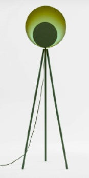 Olive green diffuser floor lamp