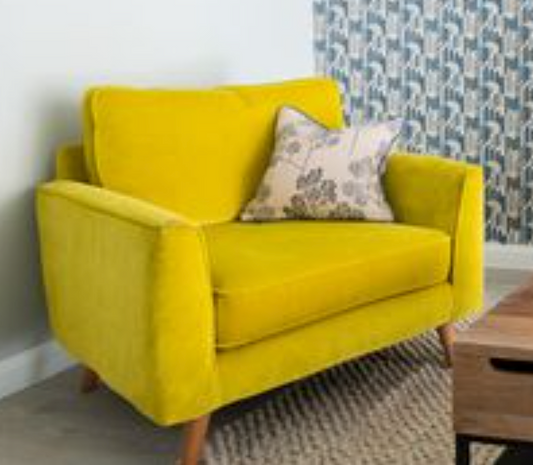 Sofa Workshop, Yellow Velvet Armchair