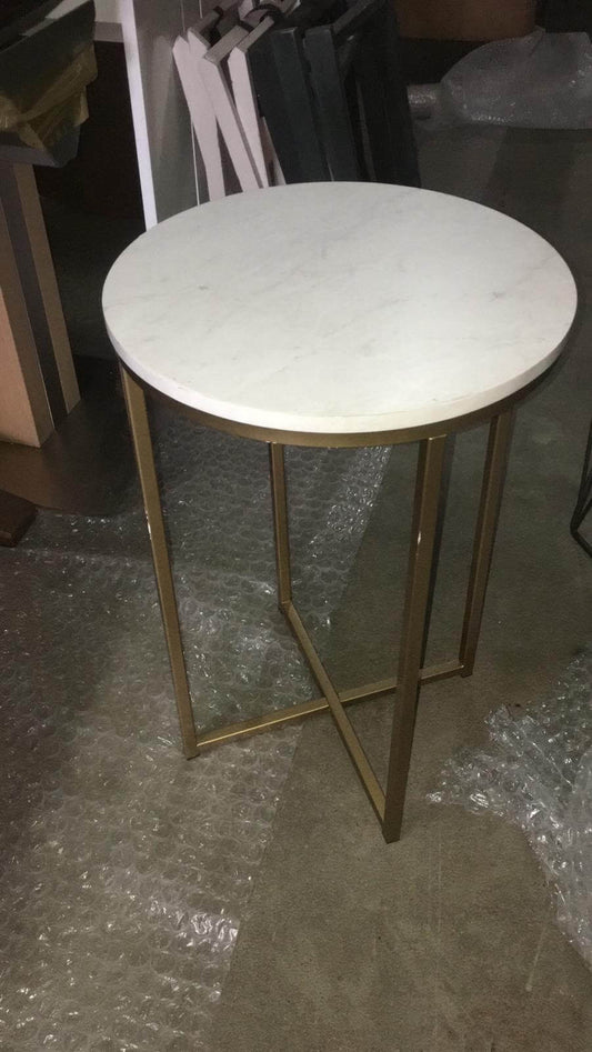 Marble & Brass Side Table