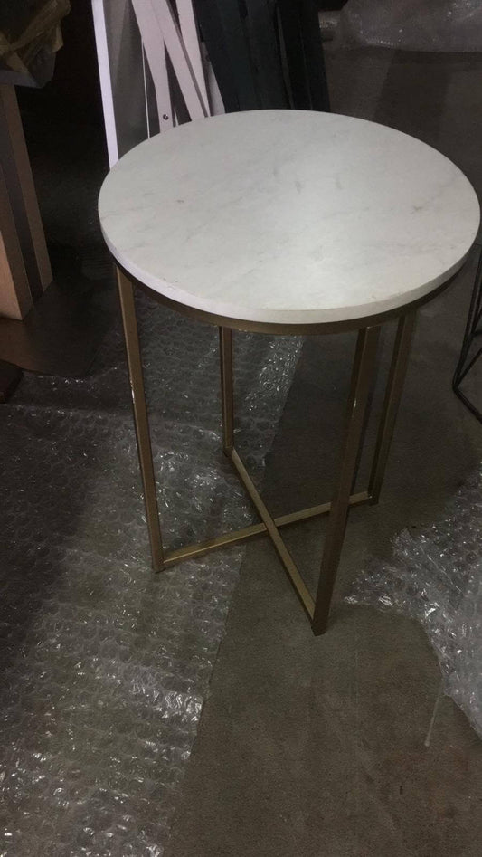 Marble & Brass Side Table