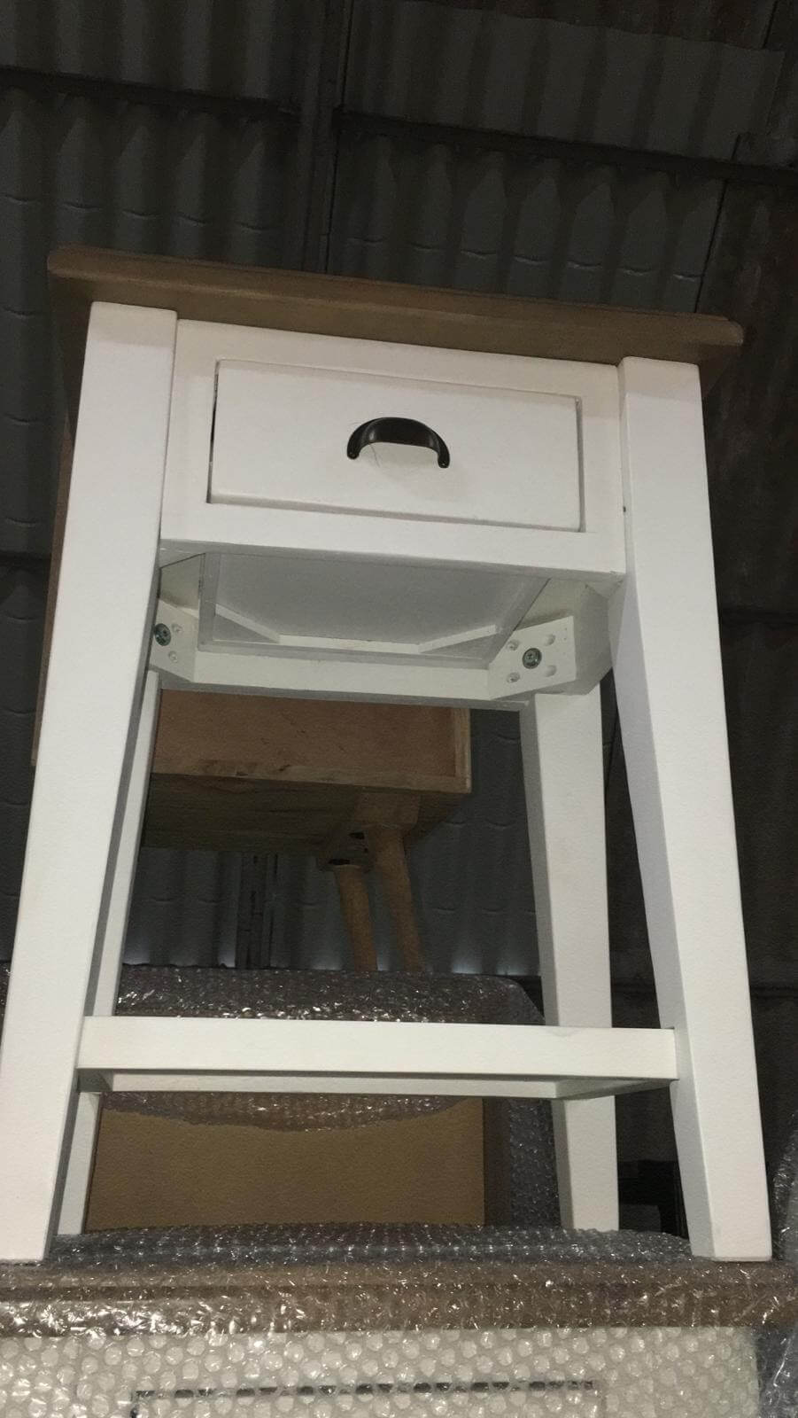 Oak Top & White base bedside