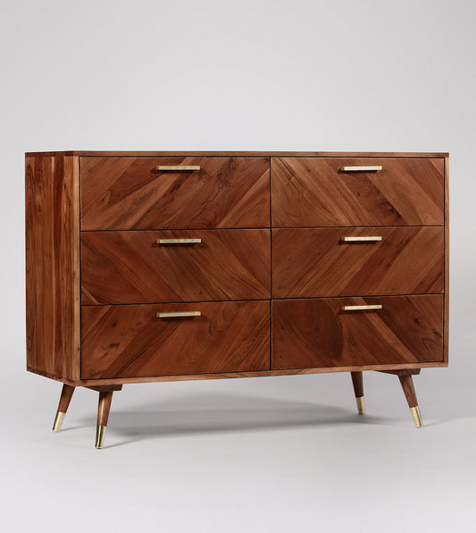 Natural 6 Chest of Drawers, 40x120x80cm