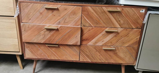 Swoon 6 Drawer Chest in Walnut, 80x120x40cm