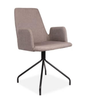 Deep Grey Upholstered Contemorary Frame Armchair, 50x50x87cm