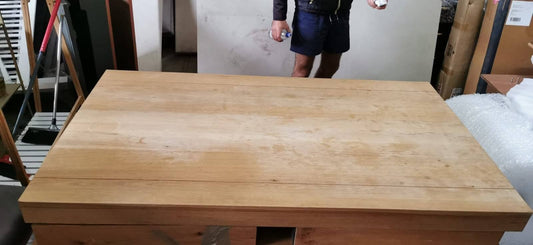 Natural Wooden Dining Table, 100x200x0cm
