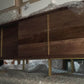 Hove TV Stand, Acacia & Brass, 40x120x35cm