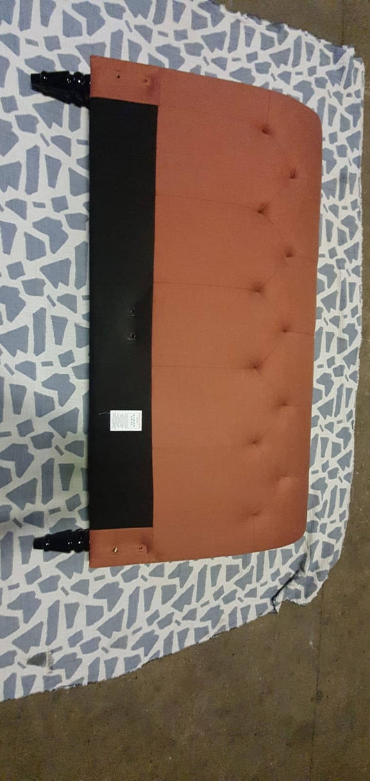 Orange Upholstered Bedframe, 0x135x0cm