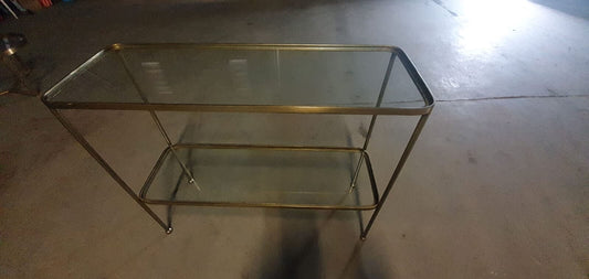 Loaf Brass Console Table, 35x100x81cm