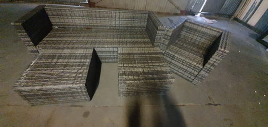 Faux Rattan Outdoor Lounge Set, 65x182x65cm