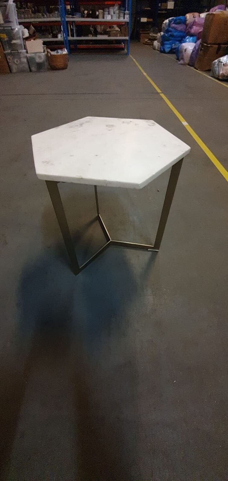White Side Table, 0x40x46cm