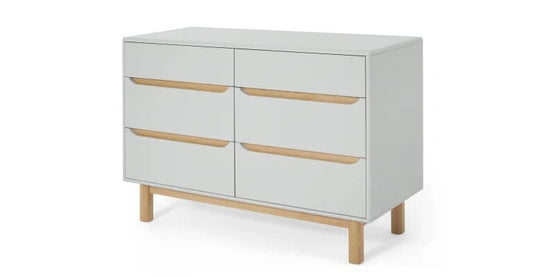 Made.com Jayden Wide Chest Of Drawers, Grey & Oak, 45x110x80cm