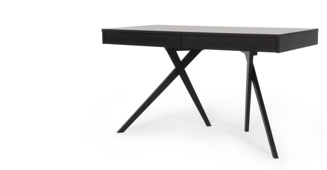 Made. com Darcey Desk, Dark Stain Oak, 130x60x72cm