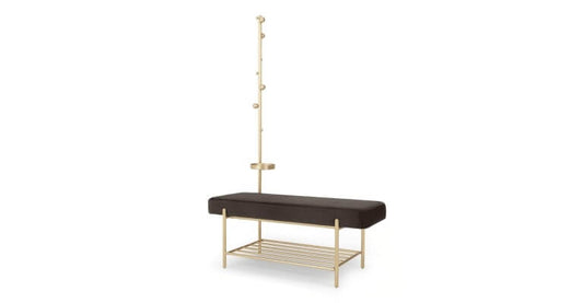 Made.com Asare Hallway Storage Bench, Otter Grey Velvet, 110x44x170cm