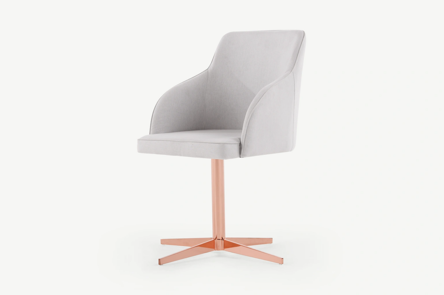 Keira Office Chair, Cloud Grey and Copper, 55x55x84cm