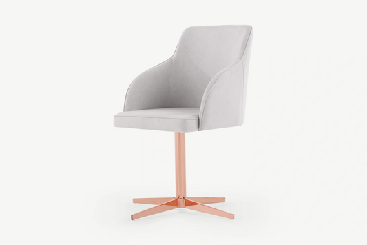 Keira Office Chair, Cloud Grey and Copper, 55x55x84cm