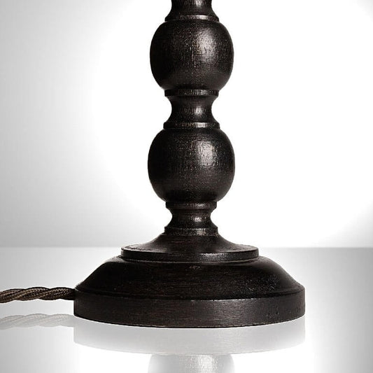 Lillee table lamp in wood with an ebony finish
