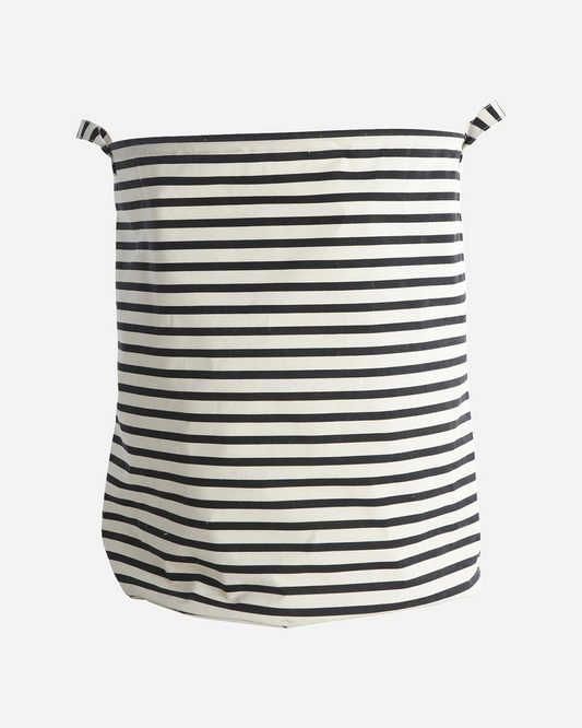 Laundry bag, Stripes, Black, 40x50cm