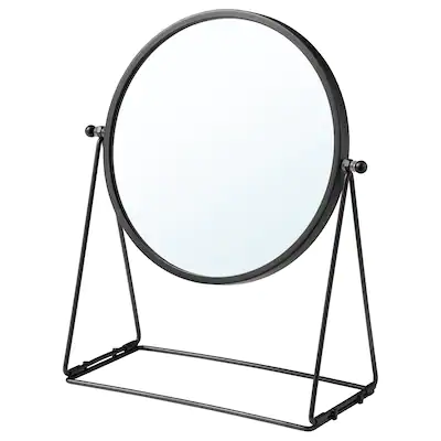 LASSBYN table mirror 17 dark grey