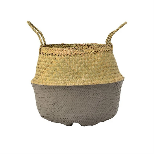 Grey Seagrass Basket - Small