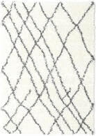 Shaggy Tangier - White / Dark Grey 160x230