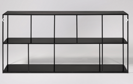 Swoon Areo Shelving Unit in Black, 30x160x70cm