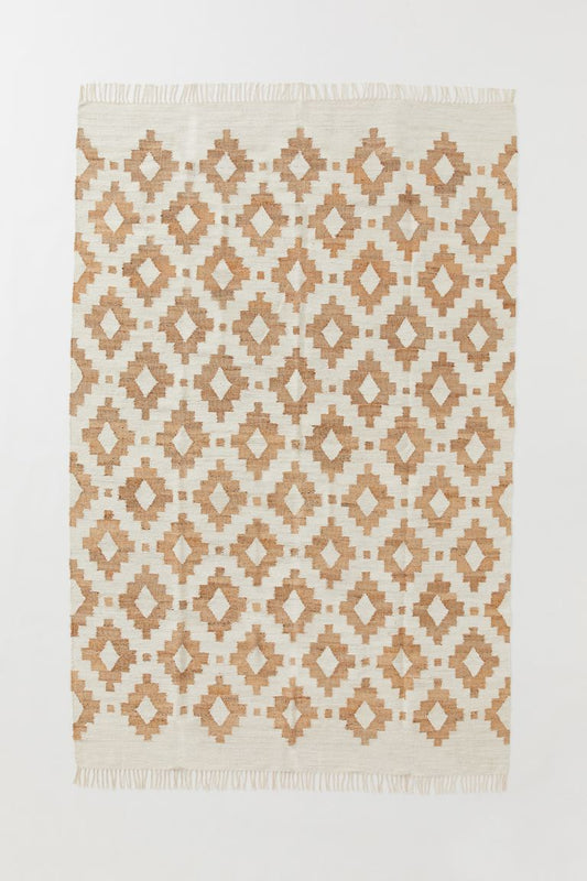 Large jute-blend rug, 200x300cm