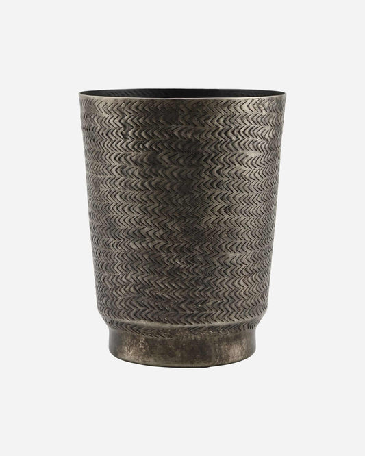 Planter, Oli, Brushed black finish, 20x25cm