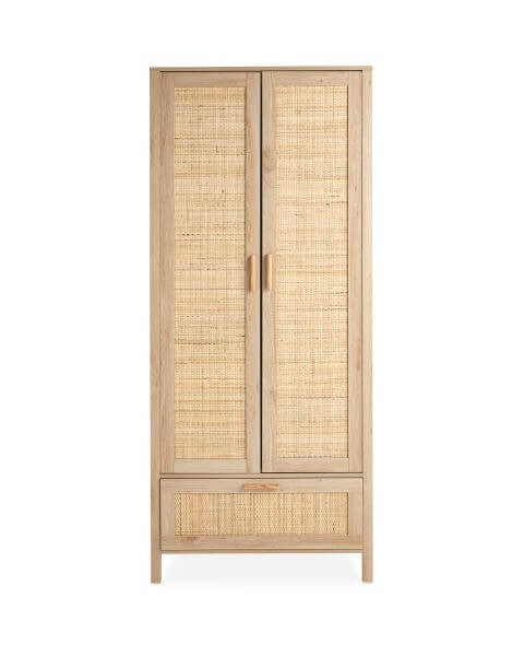 Rattan Wardrobe, 50x80x185cm