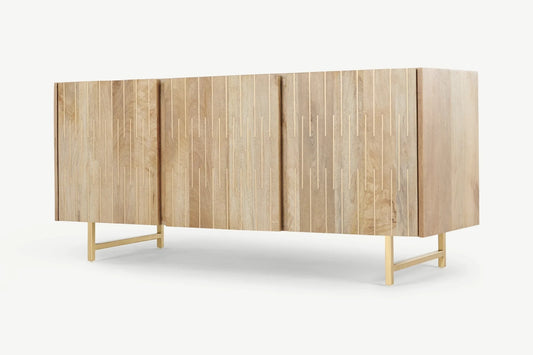 MADE.COM APHRA SIDEBOARD IN LIGHT MANGO WOOD, 45x143x65cm