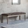 LOIRE OTTOMAN IN MOUSE VELVET, 130x40x45cm