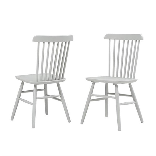 PAIR OF COTSWOLD SPINDLEBACK CHAIRS IN DOVE GREY
