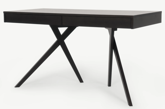 MADE.COM DARCY DESK IN DARK STAIN OAK, 60.1x130.1x72.6cm