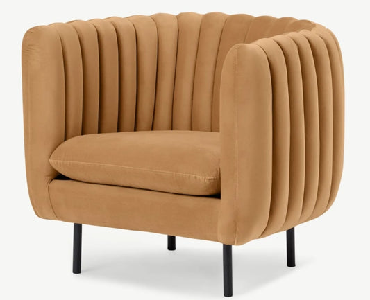 Made.com Helma Accent Chair in Apricot, 78x81x72cm