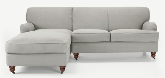 Made.com Orson Left Hand Facing Chaise End Corner Sofa, Chic Grey, 166x232x78cm