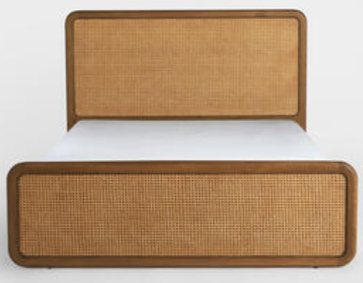 OSCAR EMPEROR 200CM BEDSTEAD IN CANE AND OAK