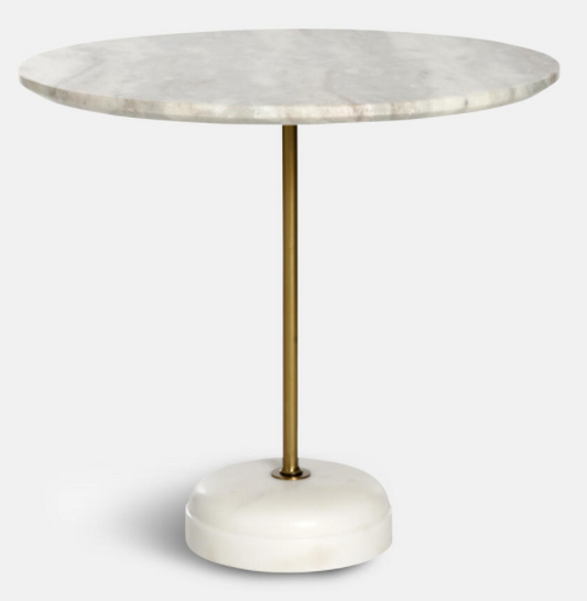 LARGE FLEET SIDE TABLE IN MARBLE, 50x50x46cm