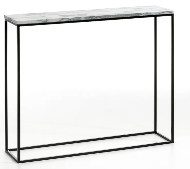 LA REDOUTE MAHAUT MARBLE CONSOLE TABLE, 22x90x75cm