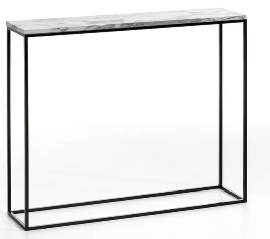 LA REDOUTE MAHAUT MARBLE CONSOLE TABLE, 22x90x75cm
