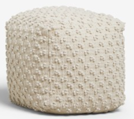 Knitted Bobble Cube Pouffe, 48x48x48cm