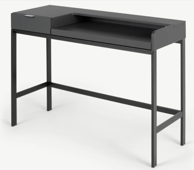 MADE.COM MARCELL COMPACT DESK IN GREY, 40x110x87cm