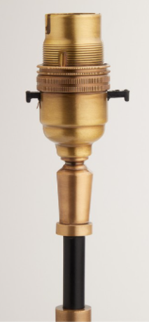 Qind table lamp in antique brass and black
