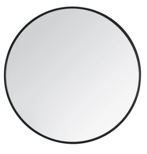 MH London Kelis Black Round Mirror 24