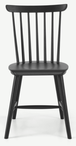 MADE.COM DEAUVILLE DINING CHAIRS IN CHARCOAL BLACK