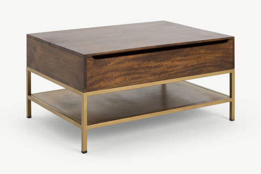 Lomond Lift Top Coffee Table with Storage, 65x90x45cm