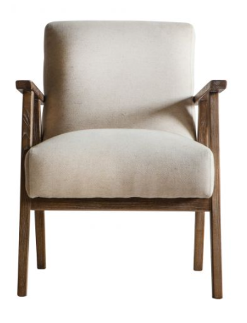 Neyland Armchair Natural Linen, 61x73x81cm