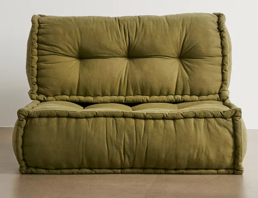 REEMA KHAKI FLOOR CUSHION - Base only, 96.5 x 96.5 x 30.5cm