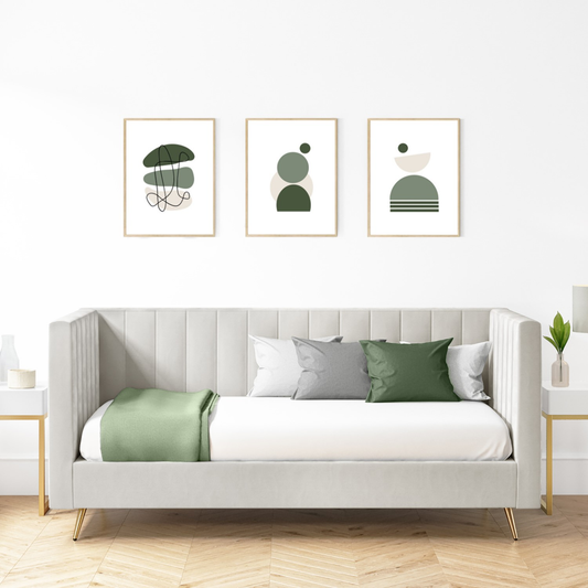 Light Grey Velvet Single Day Bed with Scandi Styling - Lennox LNN001, 103x214x88cm