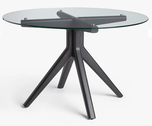 Poise 6 Seater Round Glass Dining Table, 0x120x74cm