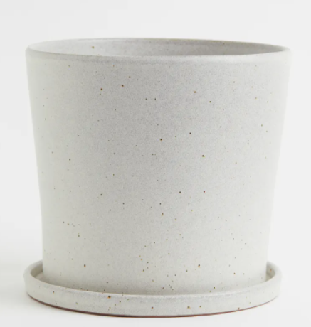 Large plant pot and saucer