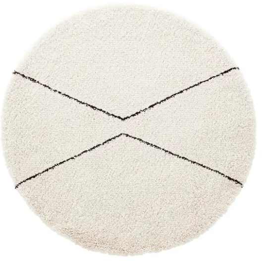 LUNA ROUND BERBER STYLE RUG, 120cm